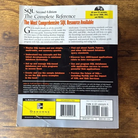 The Complete Reference SQL Second Edition Book - Picture 2 of 8